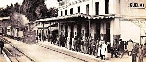 1163- Guelma - La Gare - Arrivee du Train de Constantine2